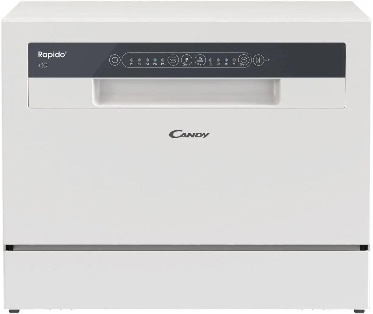 Посудомоечная машина Candy RapidO CP 6F51LW-08,  компактная, настольная, 55см, загрузка 6 комплектов, белая [fa07t8e00ru]